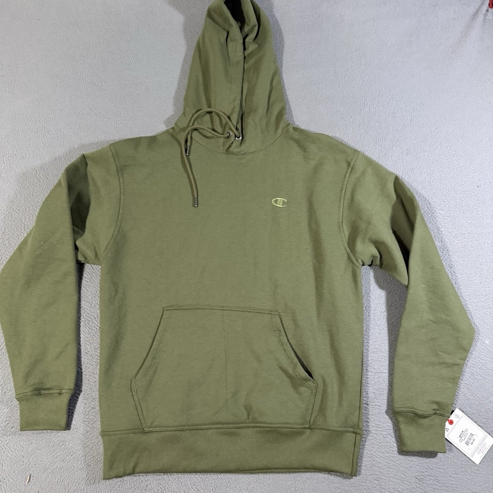 Champion Mens Powerblend Hoodie‎ Sweatshirt Size Medium Green Pullover NWT